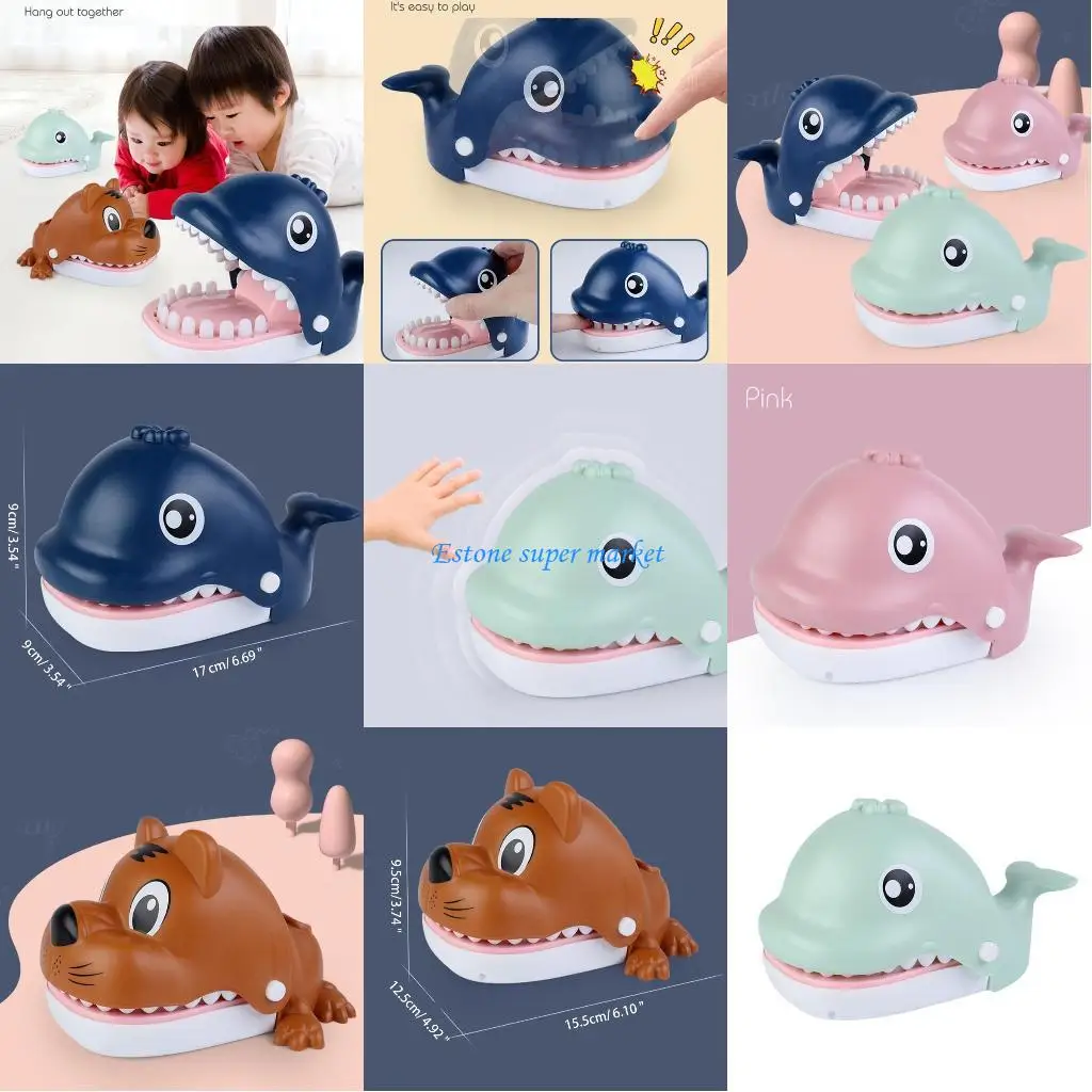 090B Balena che morde le Dentista Gioco Masticare mano Denti tigre Divertenti giochi per famiglie Mini Novità da per