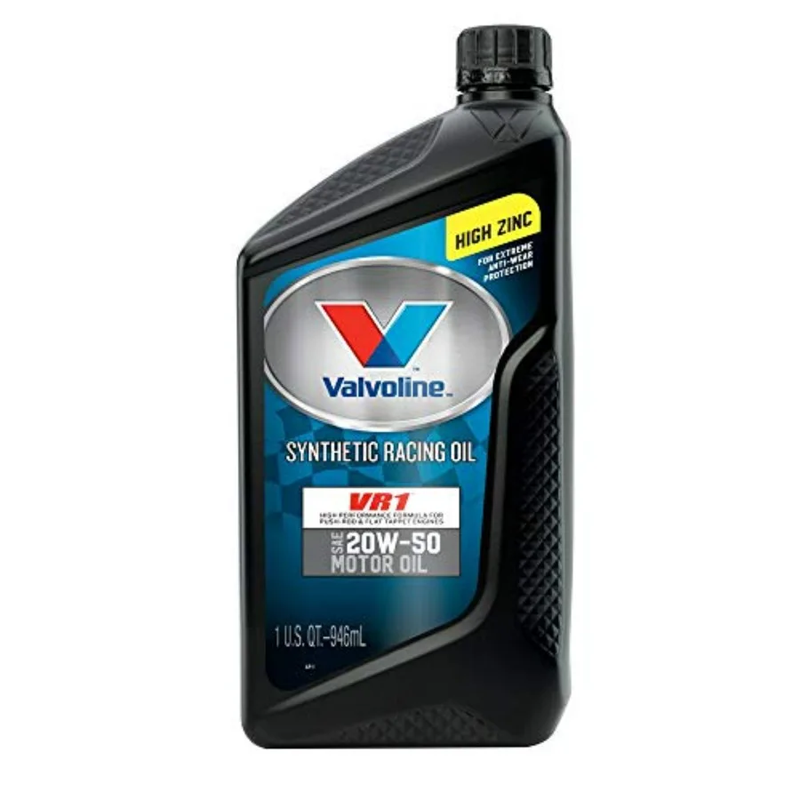 

VR1 SAE 20W-50 Synthetic Racing Motor Oil for High-Performance Engines Black Bottle 1 Quart 12 Pack Superior Lubrication and En