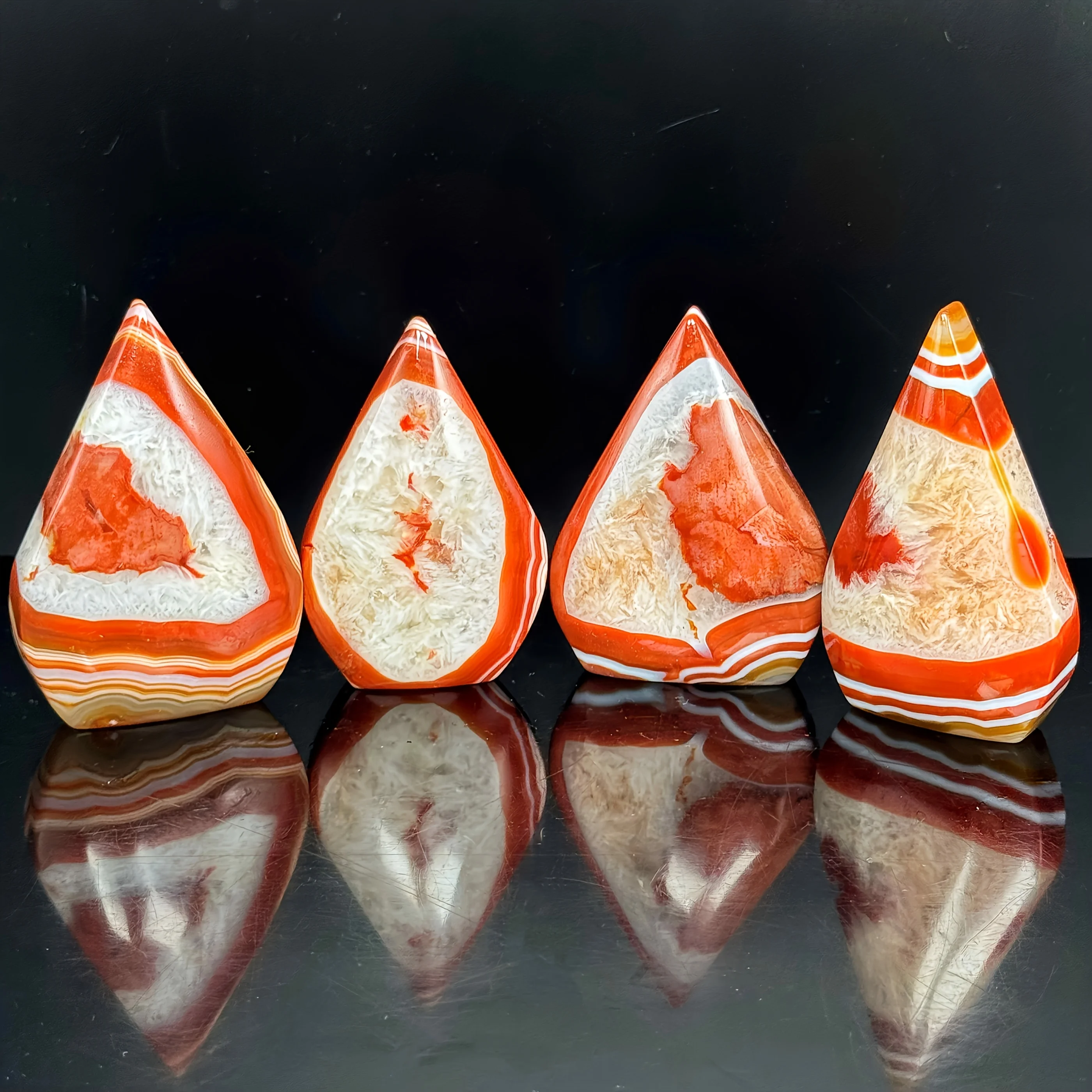 1PC Stunning Carnelian Geode Water Drop Ornament, Mineral Speciman, Bohemian-Style Decor Quartz,Gifts For Halloween