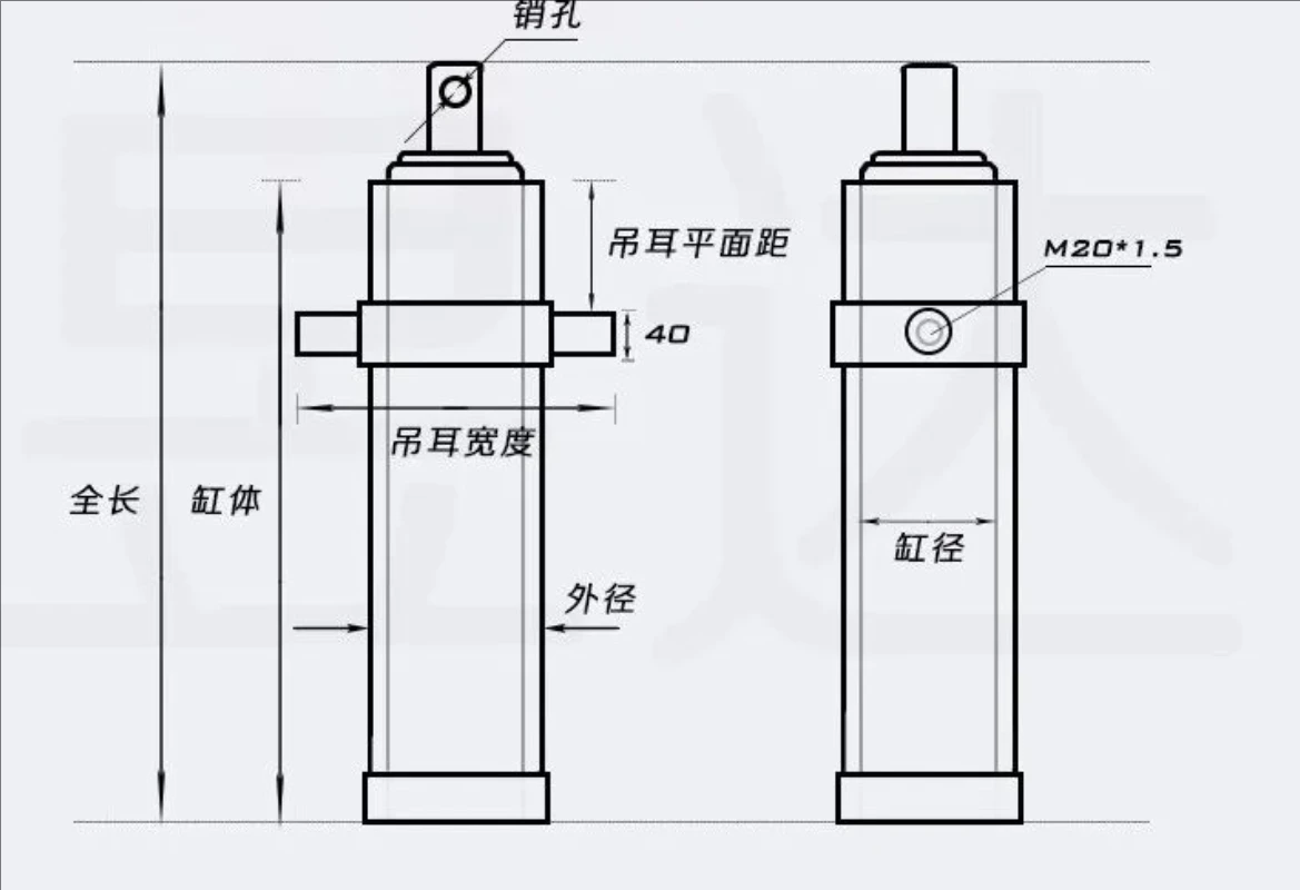 3TG-E71*750 hydraulic cylinder hydraulic cylinder telescopic oil top accessories