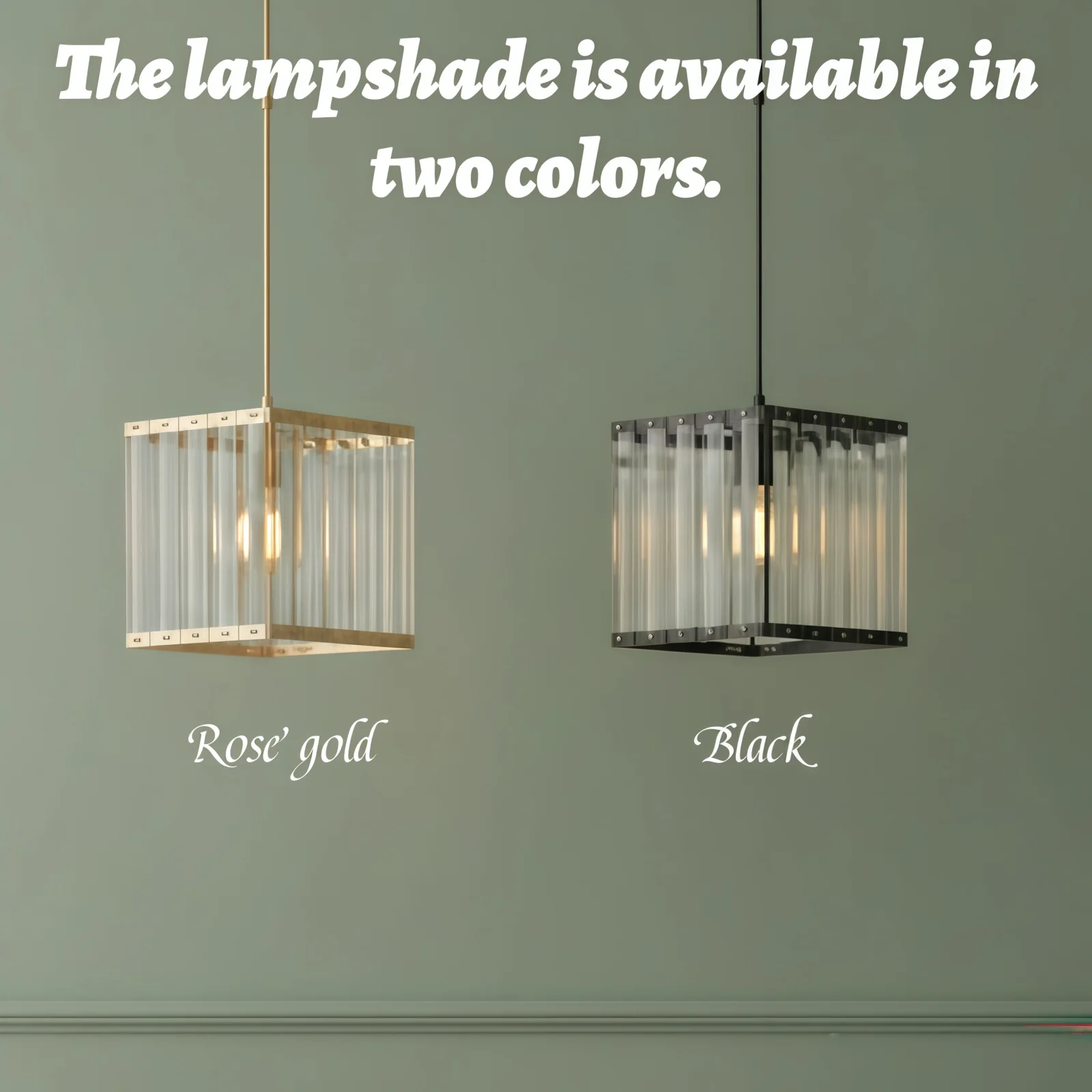 Lamp Shade Replacement, Square Cube Vertical Crystal Glass for Pendant Light