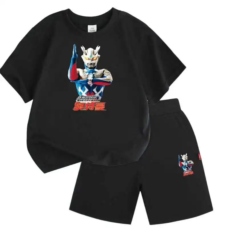 New Boys Sets Summer Short-Sleeved Kids Clothes Fashion Design Children Clothing Summer Child Cartoon Clothing Set