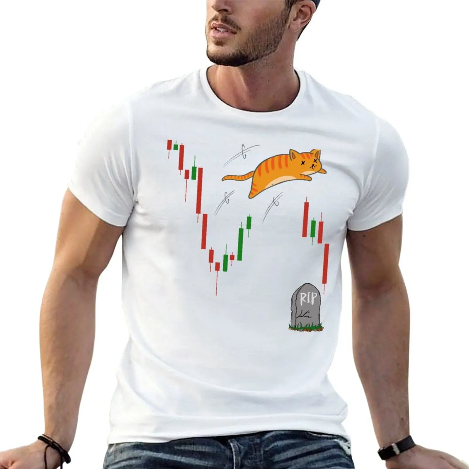 man Bounce shirt 100% Cat cotton t Don’t t 100% traders! - men get shirts caught T-Shirt cotton Dead