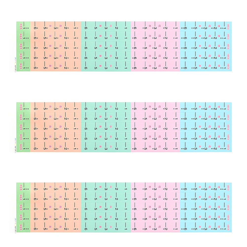 

3 Pcs Zither Finger Guide Guzheng Scale Sticker Board Practicing Positioning Stickers Notes