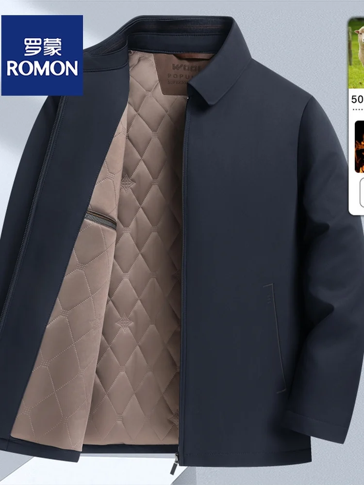 

Lormen Men's Thiened Cotton Jaet Silk Warmth Middle-Aged And ly Sle Autumn Winter Outerwear Dad Clothes