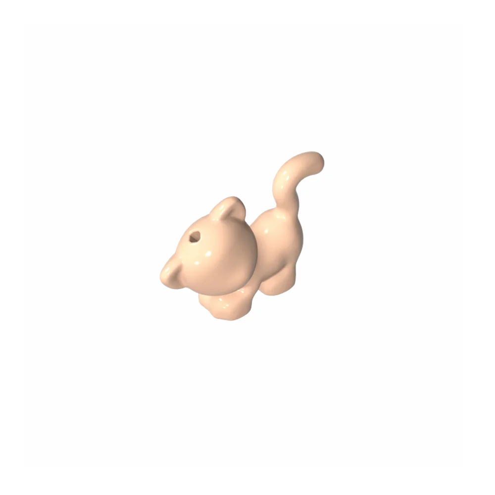 Gobricks GDS-90136 compatible with lego 93089 Animal, Cat, Standing, Looking Left [Plain] Building Blocks Technical