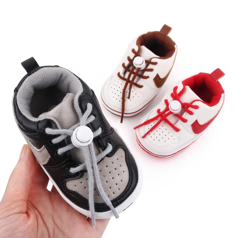 Yibubu Baby Shoes, Classic Color-Block Infant Sneakers, Soft-Sole Comfortable Newborn First Walker Toddler Shoes Baby Girl Shoes