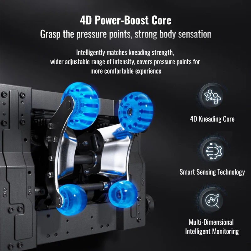 Electric Portable Foldable 4D Zero Gravity Full Body Foot Roller Touch Recliner Massage Chair with Hot Compress and Heat