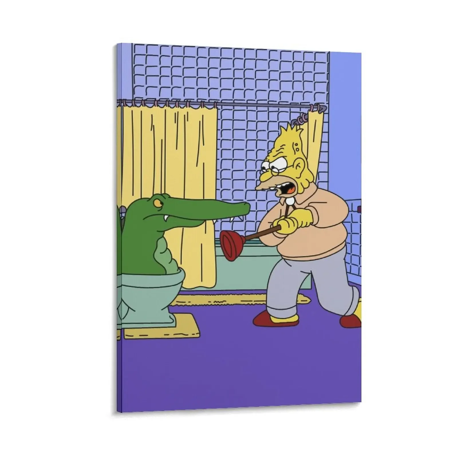 

Alligator Toilet Canvas Painting Wall decoration frame Paintings wall decoration painting wall decoration paintings