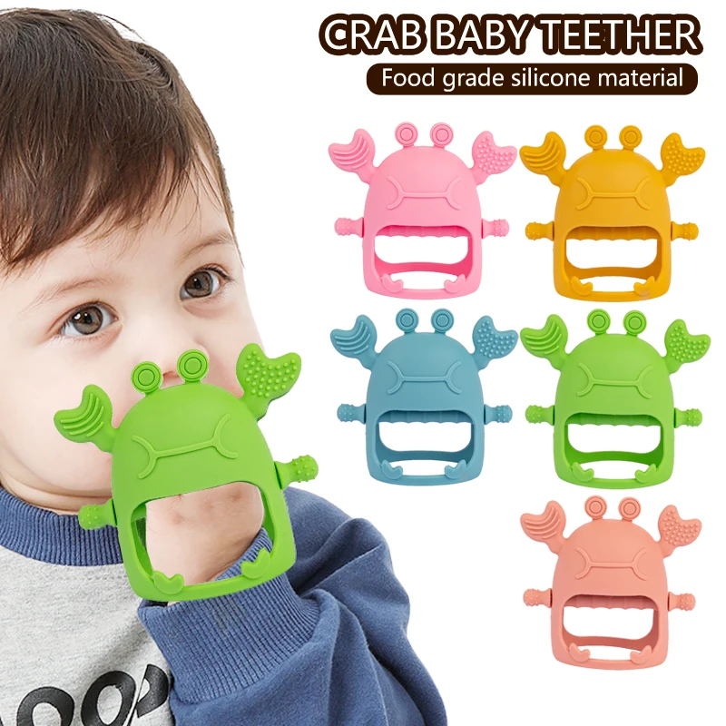 

Food-Grade Silicone Crab Teether, Baby Teething Toy, Infant Soothing Chew Toy