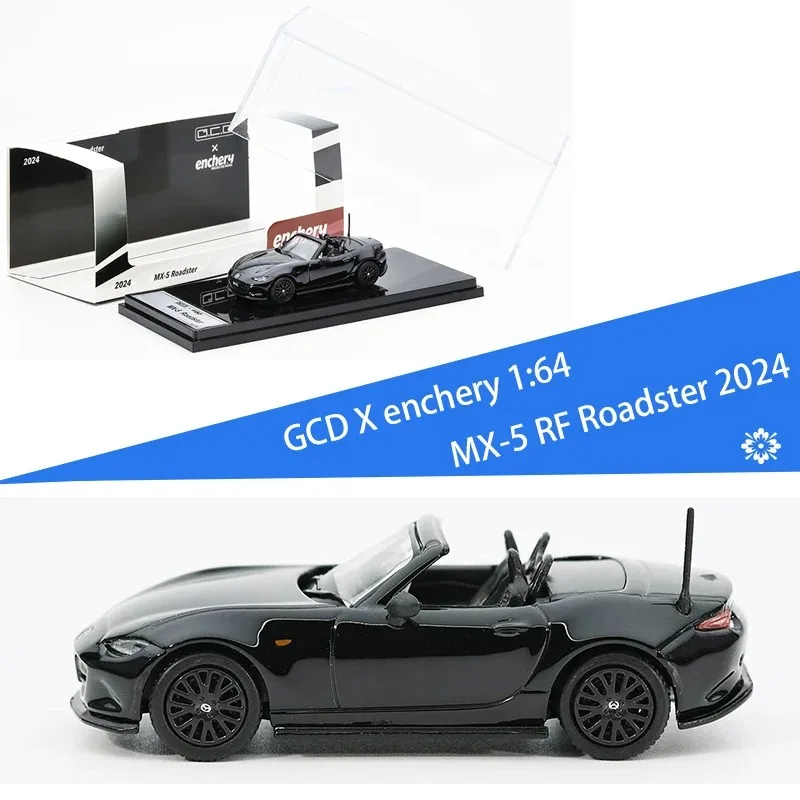 

GCD X enchery 1:64 MX-5 RF Roadster 2024 Black Alloy Car Model for Collection& Display & Gift