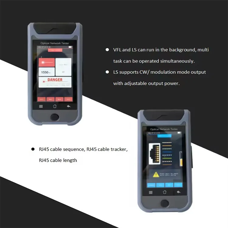 MM SM متعدد الوظائف IOLM 4.3 بوصة تعمل باللمس HD جديد محمول صغير VFL وLS OTDR