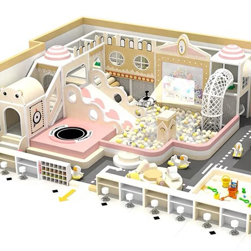 Amusement Equipment Trampolines Park Educational Indoor Playground for Kids Soft Play Sets LED Garden Customizable Size