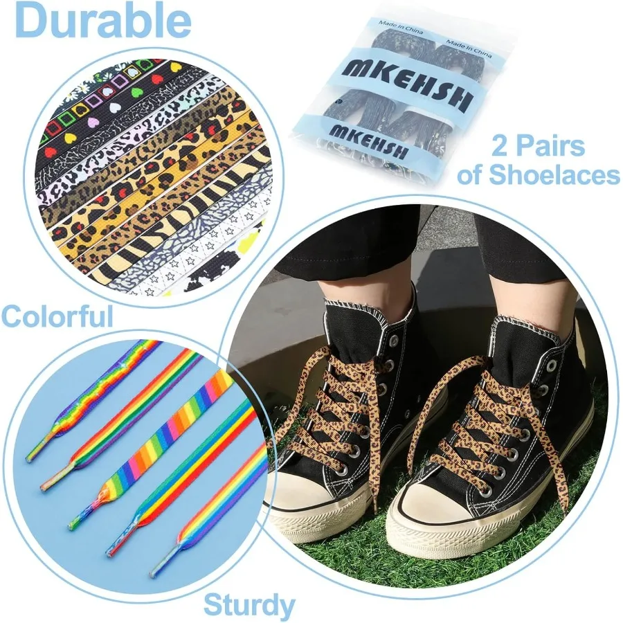 أربطة أحذية بنمط ملون: طباعة مسطحة 2 P للأحذية الرياضية