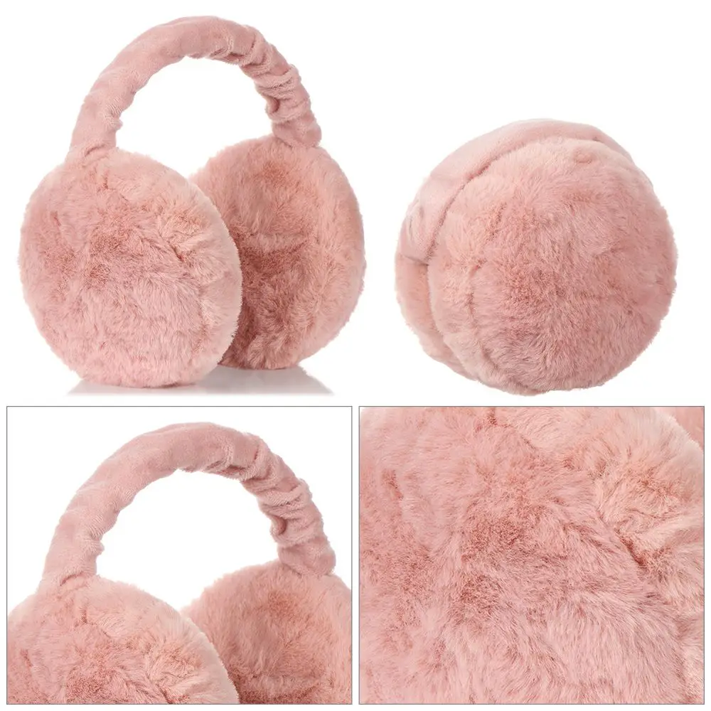 Autumn Winter Warm Earmuffs for Women Men Portable Foldable Earflap Fashion Solid Color Ear Warmer Comfortable Plush Ear-Muffs