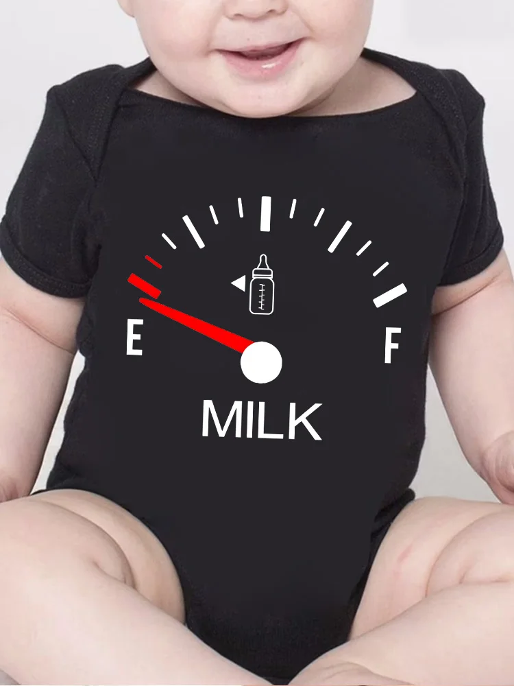 High Quality Minimalist Print Baby Onesie Creativity Milk Printed Newborn Clothes 0-24 Infant Jumpsuit Romper