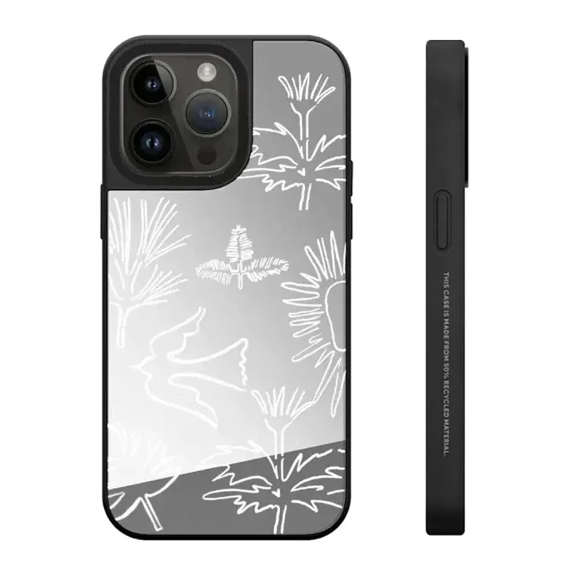 

Bird Tree Mirror Surface MagSafe Pattern iPhone 11 12 13 14 15 16 Pro Max Protective Case