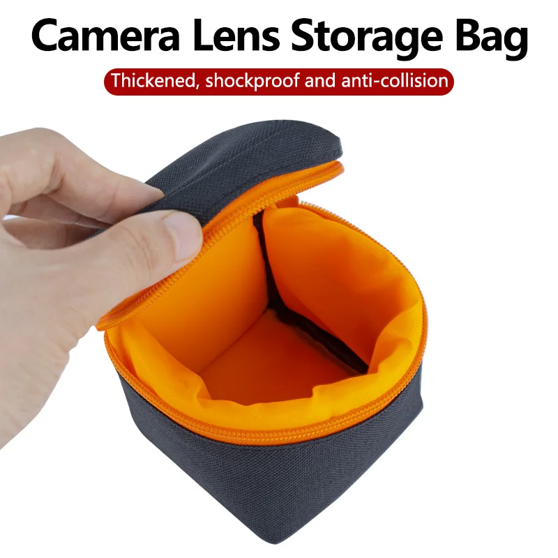 

New Lens Bag for DSLR Padded Thick Camera Lens Bag Shockproof Protective Pouch Case for DSLR Camera Action