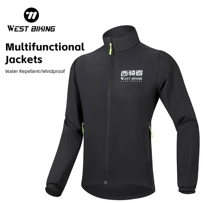 

WEST BIKING Spring Autumn Thin Stand Collar Windproof Jacket Outdoor Sports Breathable Coat MTB Road Bike Jersey Cycling Clothes