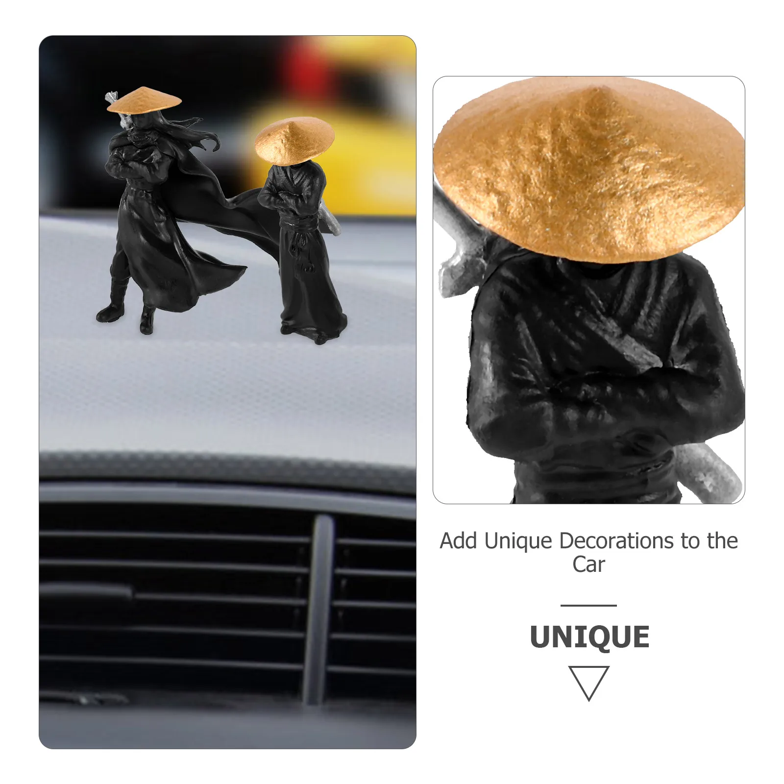 

2Pcs Car Interior Decor Dashboard Ornament Creative Design Enhances Vehicle Style Simple Clean Function Car Dashboard Decor