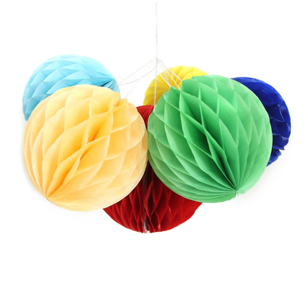 

12 Pcs Honeycomb Ball Lanterns Decorative Paper Tissue Pom Poms Wedding Party Favors Valentine Engagement Events Home Decor