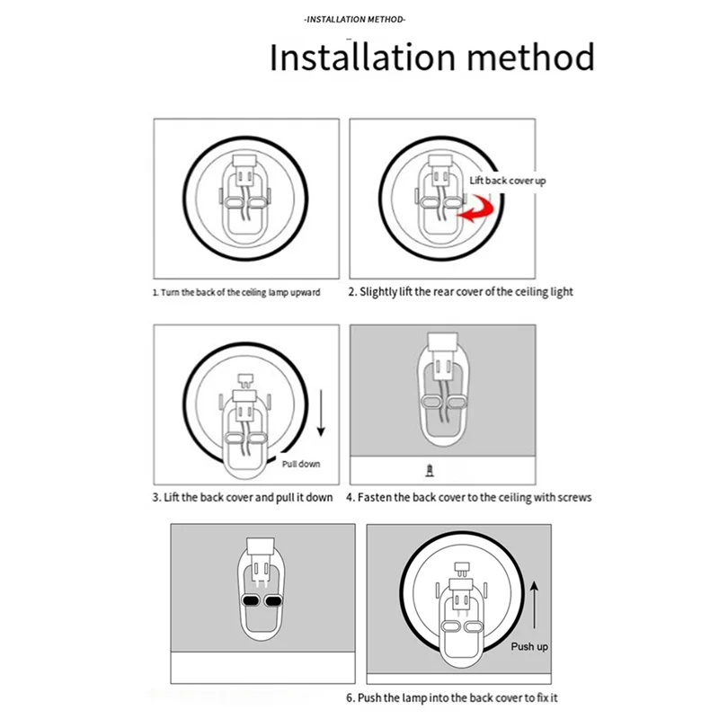 

A38Q-2X LED Ceiling Light 220V Ceiling Light 20W LED Panel Light Kitchen Bedroom Ultra-Thin Ceiling Lighting Fixture Black