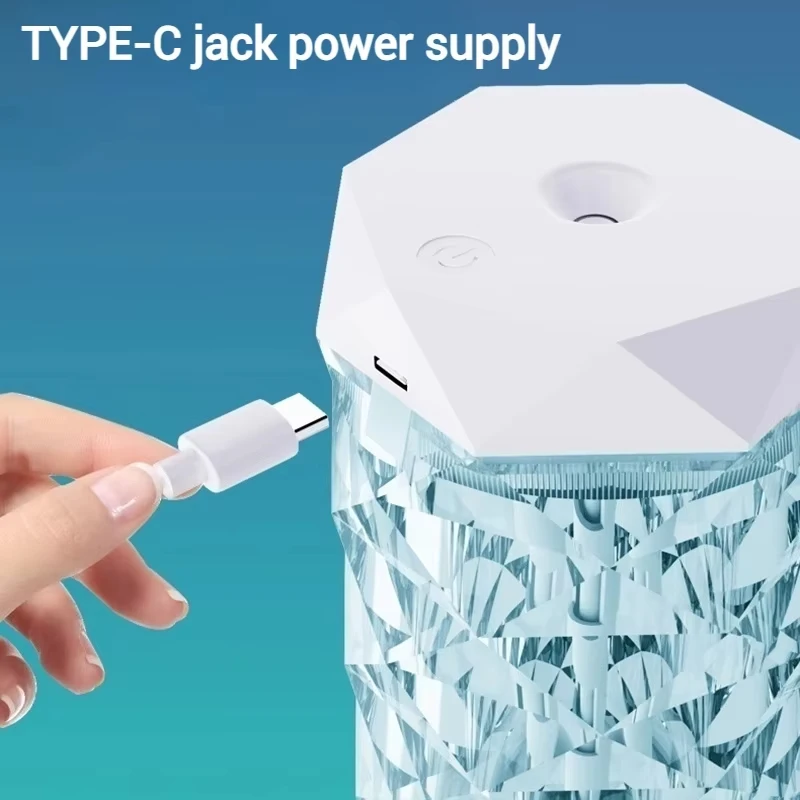 500ml umidificador de ar usb difusor de fragrância perfume spray perfume purificador de óleo essencial cristal transparente umidificador