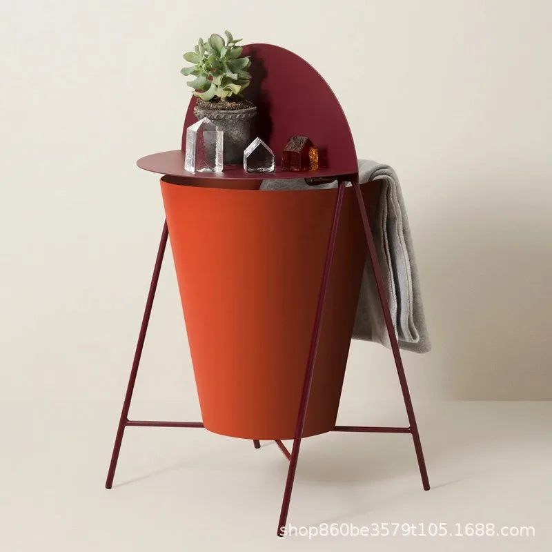 Modern and simple Nordic storage side tables, metal desktop can be folded into new guest room tables
