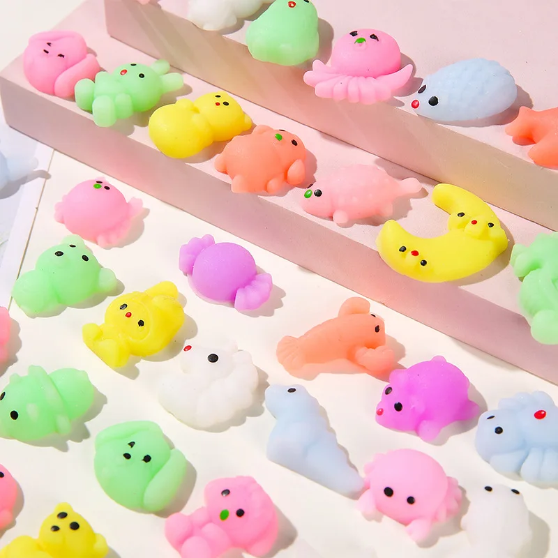 15 Stück Mini Mochi Squishies Kawaii Cartoon Stressabbau-Spielzeug zur Stresslinderung Quetschbälle Party-Geschenke Geburtstagsgeschenke – Detail 4
