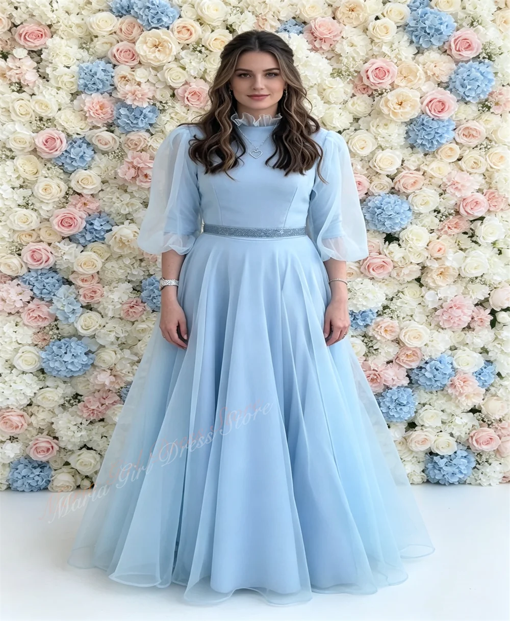 High-quality Tulle Flower Girl Wedding Dress with Belt Design Long Kids' Party Dress Customizable Suitable for Special Occasions