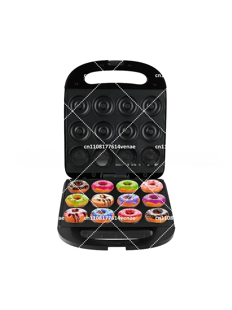 12-Piece Donut Maker for Breakfast, Mini Donut Baking Machine with Non-Stick Surface