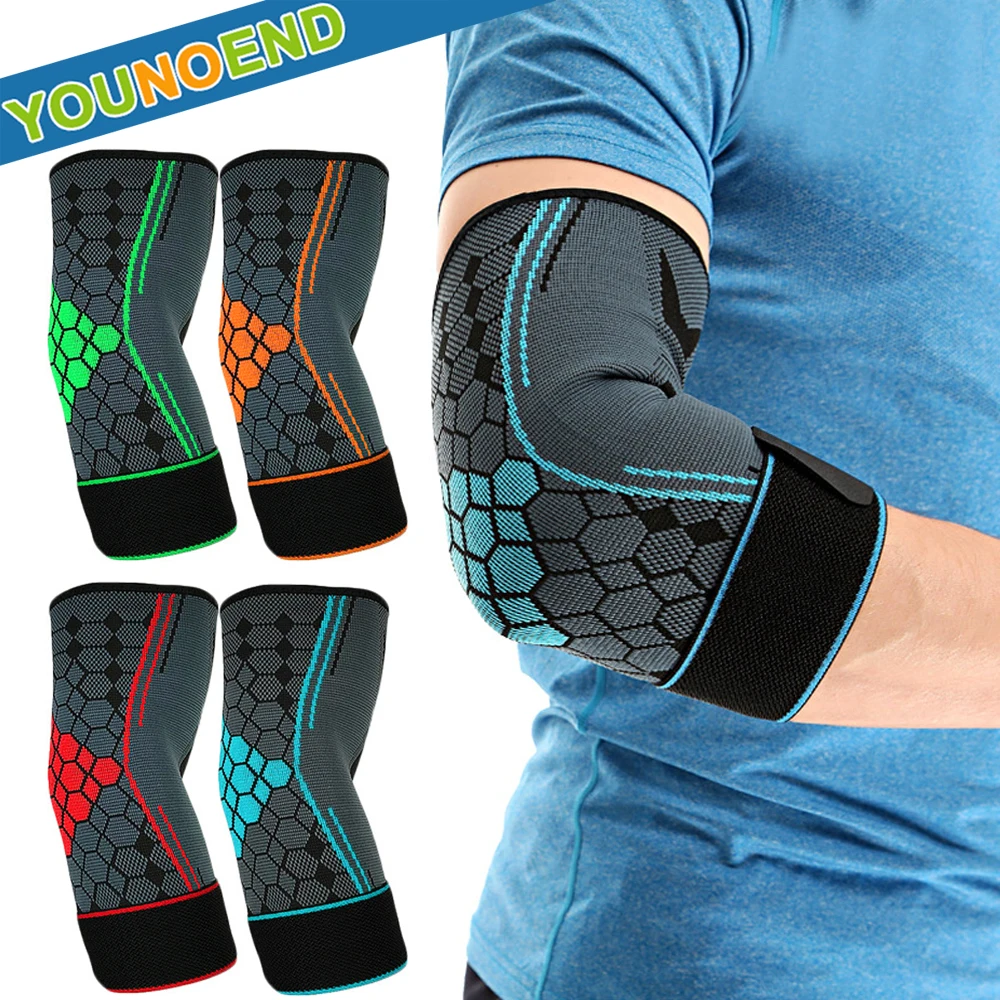 1Piece Sports Elbow Support Compression Sleeve Elbow Protector Cover Running Basketball Biking Joint Pain Relief Injury Recovery