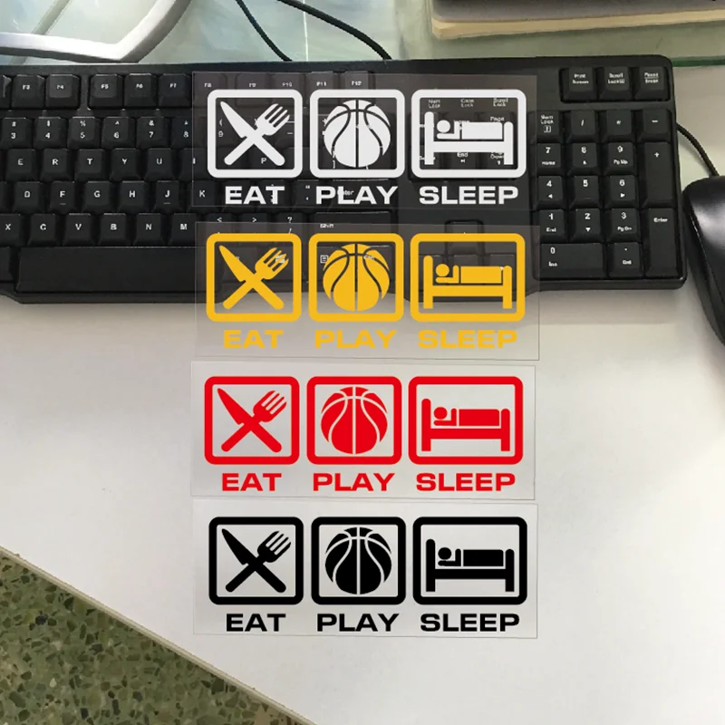 I love Basketball  Simple Car Accessories Stickers Decorative Waterproof Vinyl Sticker and Decals 18cmx6.5cm