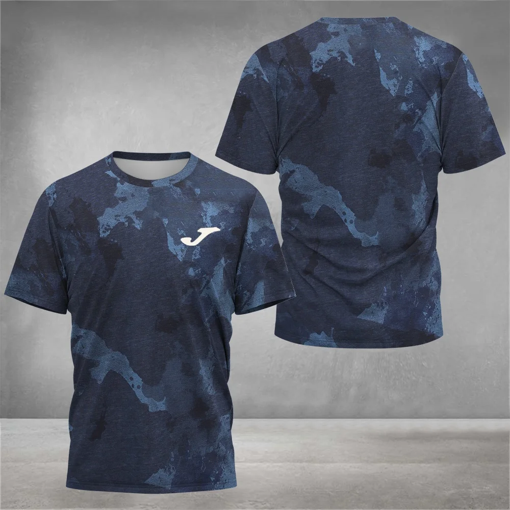 تي شيرت JOMA صيفي للرجال ثلاثي الأبعاد عالي الجودة بأكمام قصيرة للياقة البدنية والجري وركوب الدراجات سريع الجفاف وجيد التهوية #1