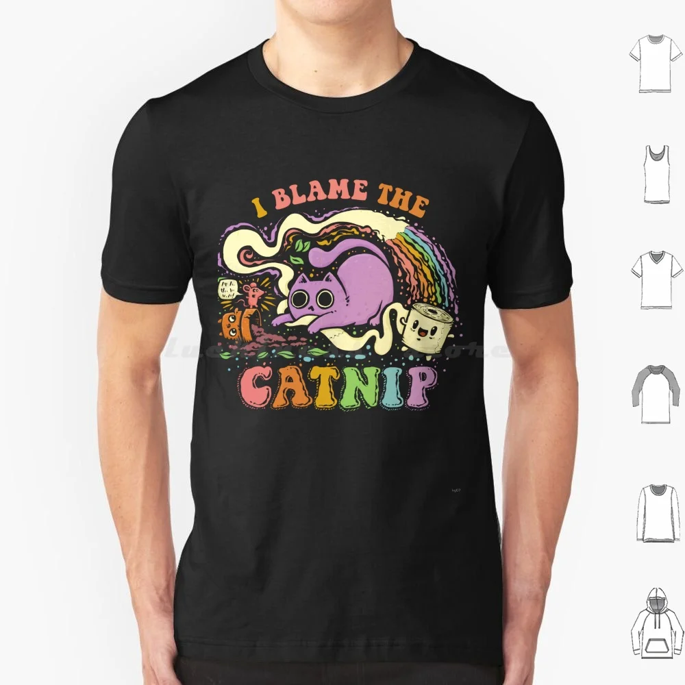 I Blame The Catnip T Shirt Men Women Kids 6xl Funny Cat Kitten Cats 60s Trippy Hippy Psychedelic Vintage Retro