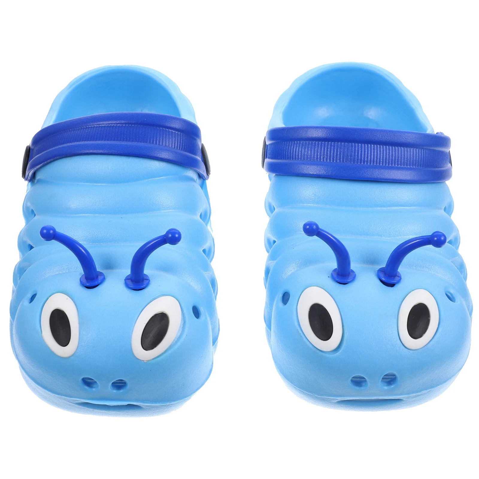

1 Pair Beach Sandals for Boys Girls Cartoon Summer Non-Slip Caterpillar Style Blue Size 27 Length 16Cm Lightweight Comfortable