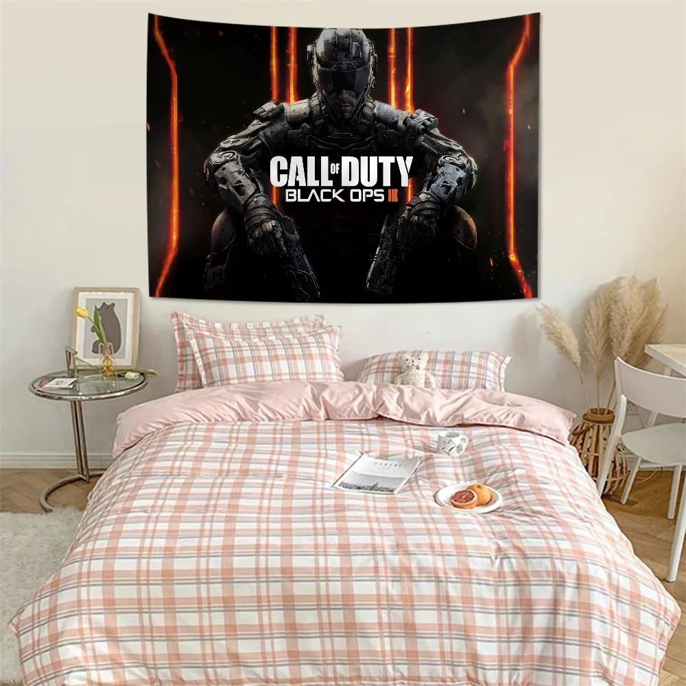 C-Call of D-Duty War Game Gamer COD  Anime Tapestry Hanging Tarot Hippie Wall Rugs Dorm Wall Hanging Sheets