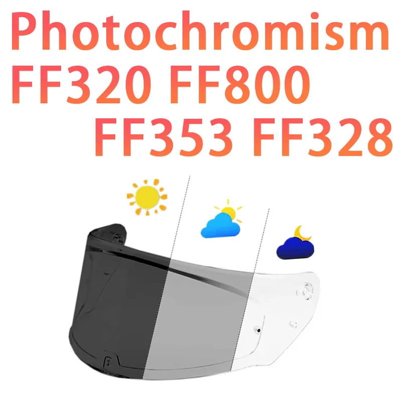 Photochromic FF800 Visor for LS2 FF320 Helmet Visor FF353 Pin FF328 Motorcycle Helmet Replace Extra Lens Shield