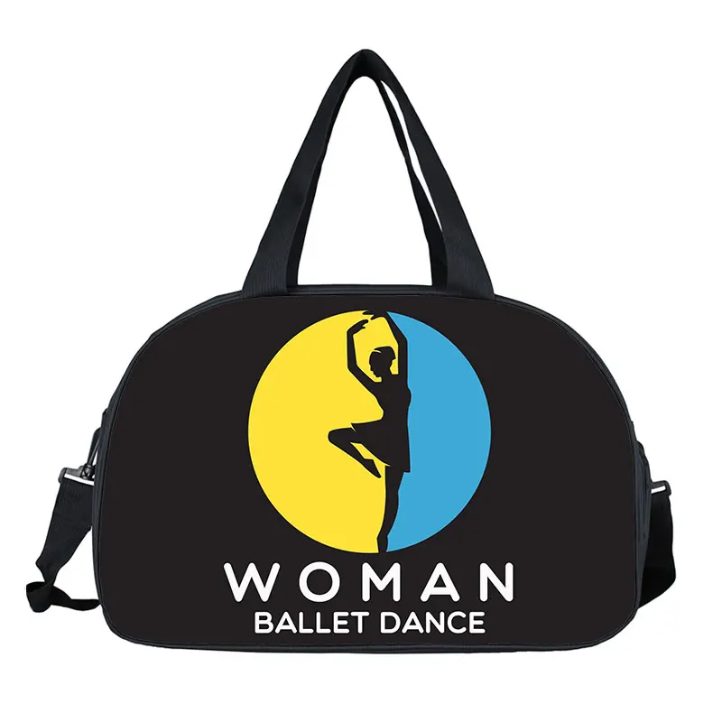 Bolso de viaje con estampado de bailarina de Ballet para mujer, bolsos de hombro al aire libre, bolsa de lona impermeable multifuncional