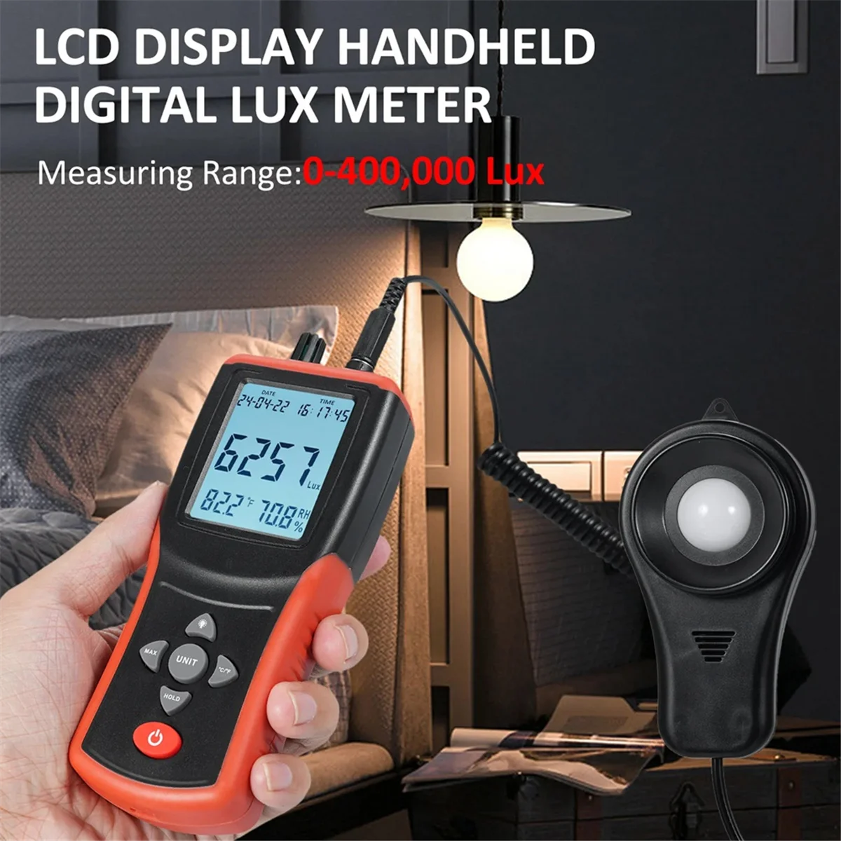 

New TL-603 Digital Professional 400000 Lux Meter Handheld Light Meter FC Measure Luxmeter Illuminometer Photomete