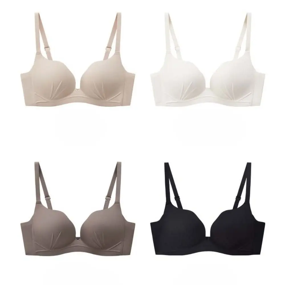 مريحة 1/2 كوب رفع البرازيلي للصدمات إغلاق المناسب سلس الصدرية الملابس الداخلية مكافحة ترهل اللاسلكية العميق الخامس الصدرية النساء #6