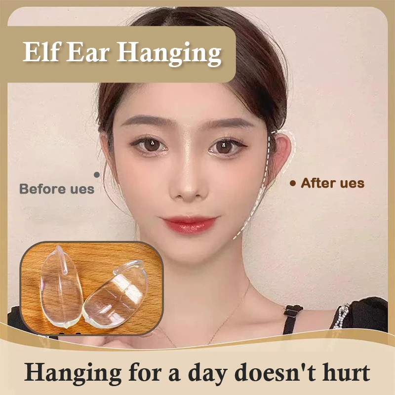 1pair Elf Earhook V-Face Wearable Ear Stand Reusable Strong Support Fixed Invisible Earrings Protruding Prominent Correction