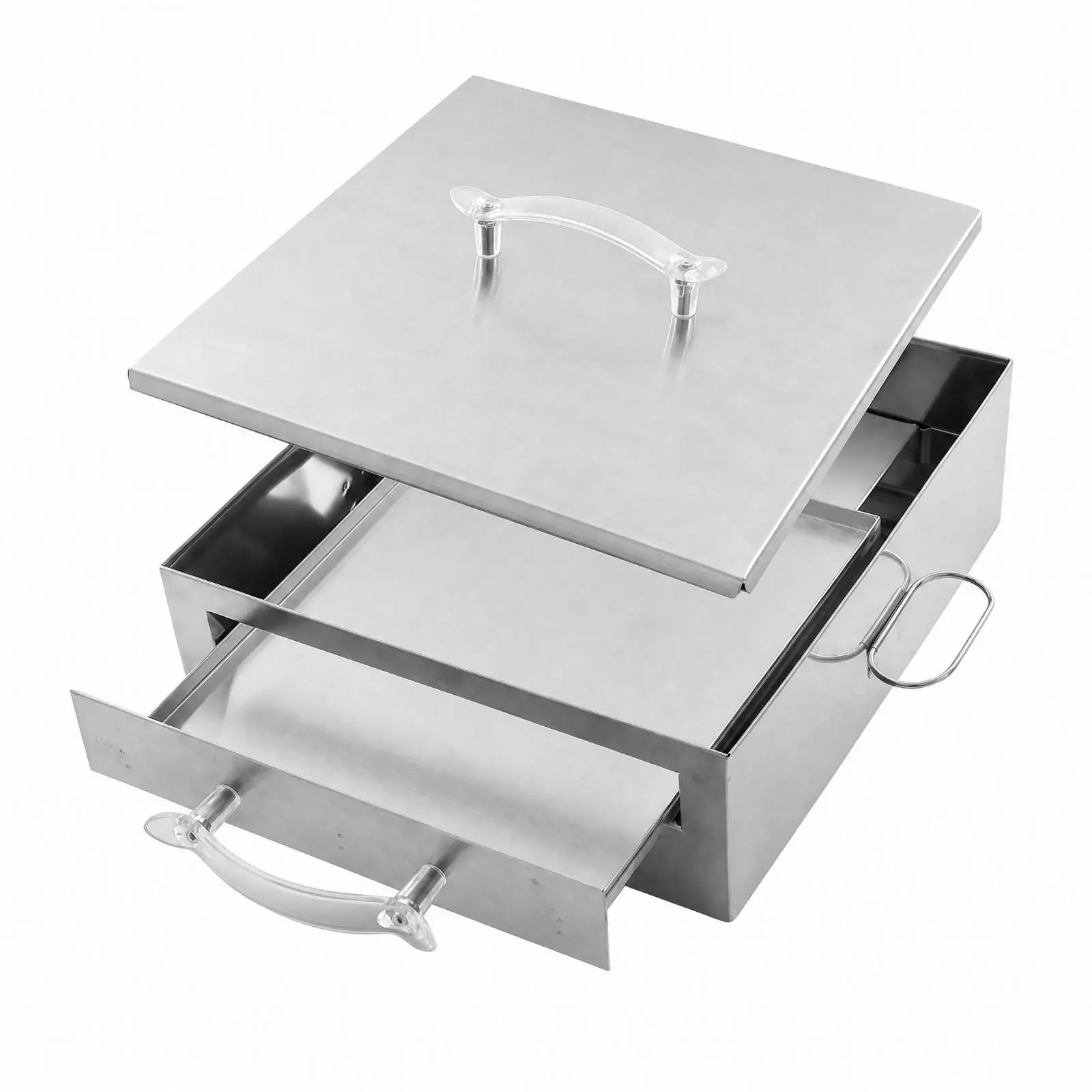 Rectangular Rice Noodle Steamer for Stovetop with Clear Handle Tray and Durable Build for Family Meal Cooking and Small Kitchens