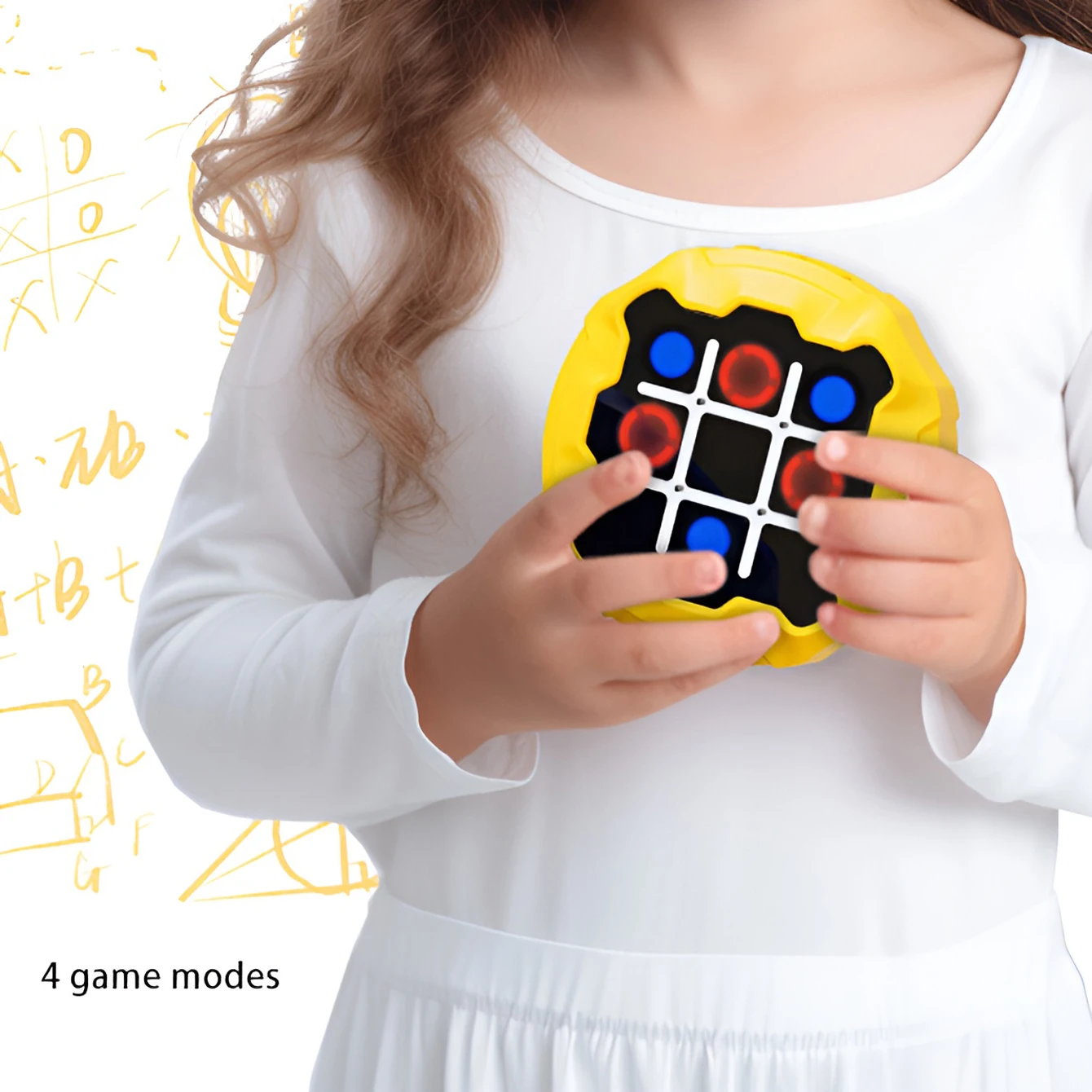 Children's tic-tac-toe handheld game machine multi-functional whack-a-mole two casual battle educational toy