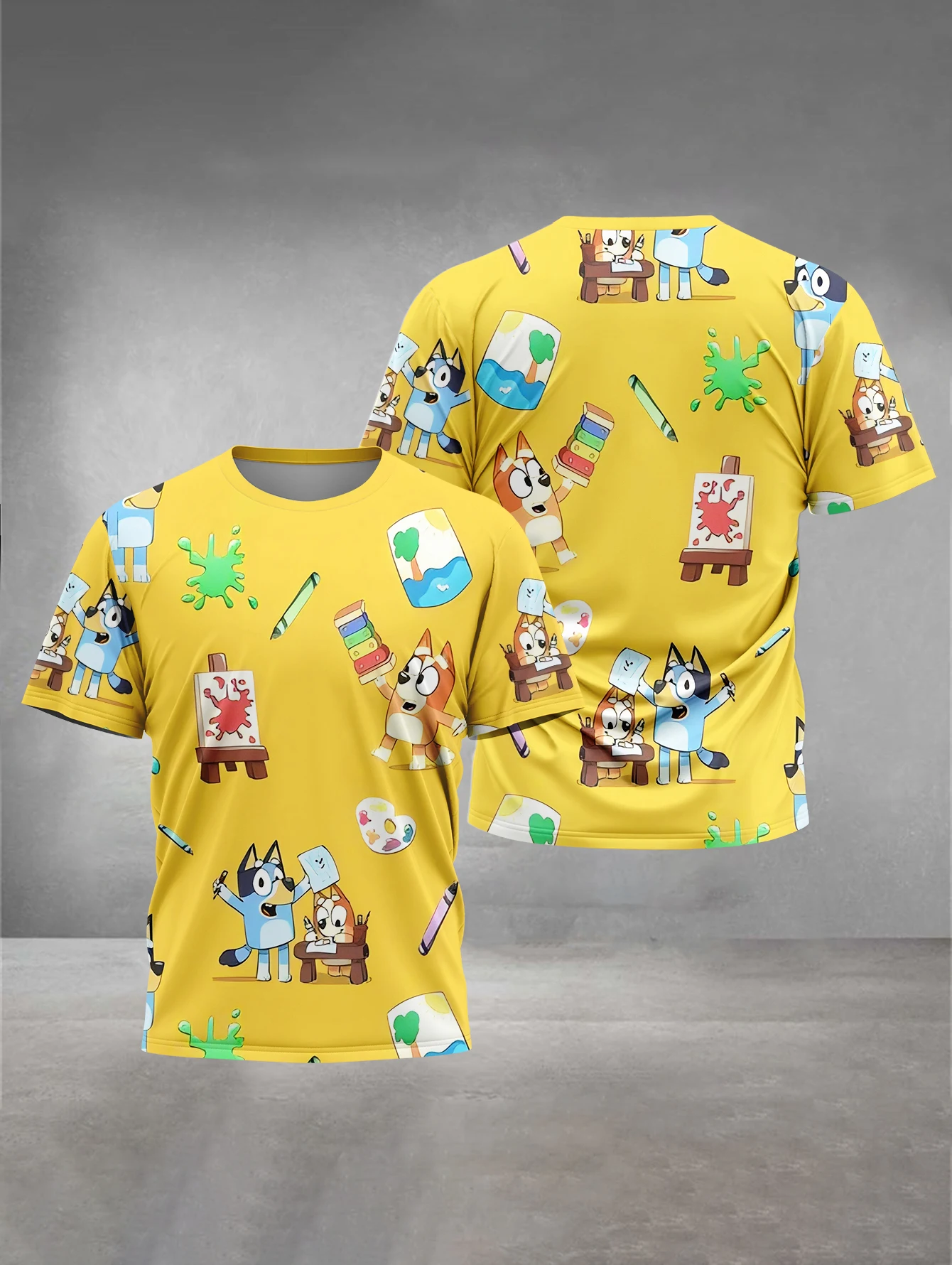 3D Print Cute Cartoon B-Blueys Baby Clothing 5 to 14 Years Male Outdoor Clothes for Children Boy Girl Child T-Shirt Top Shirts