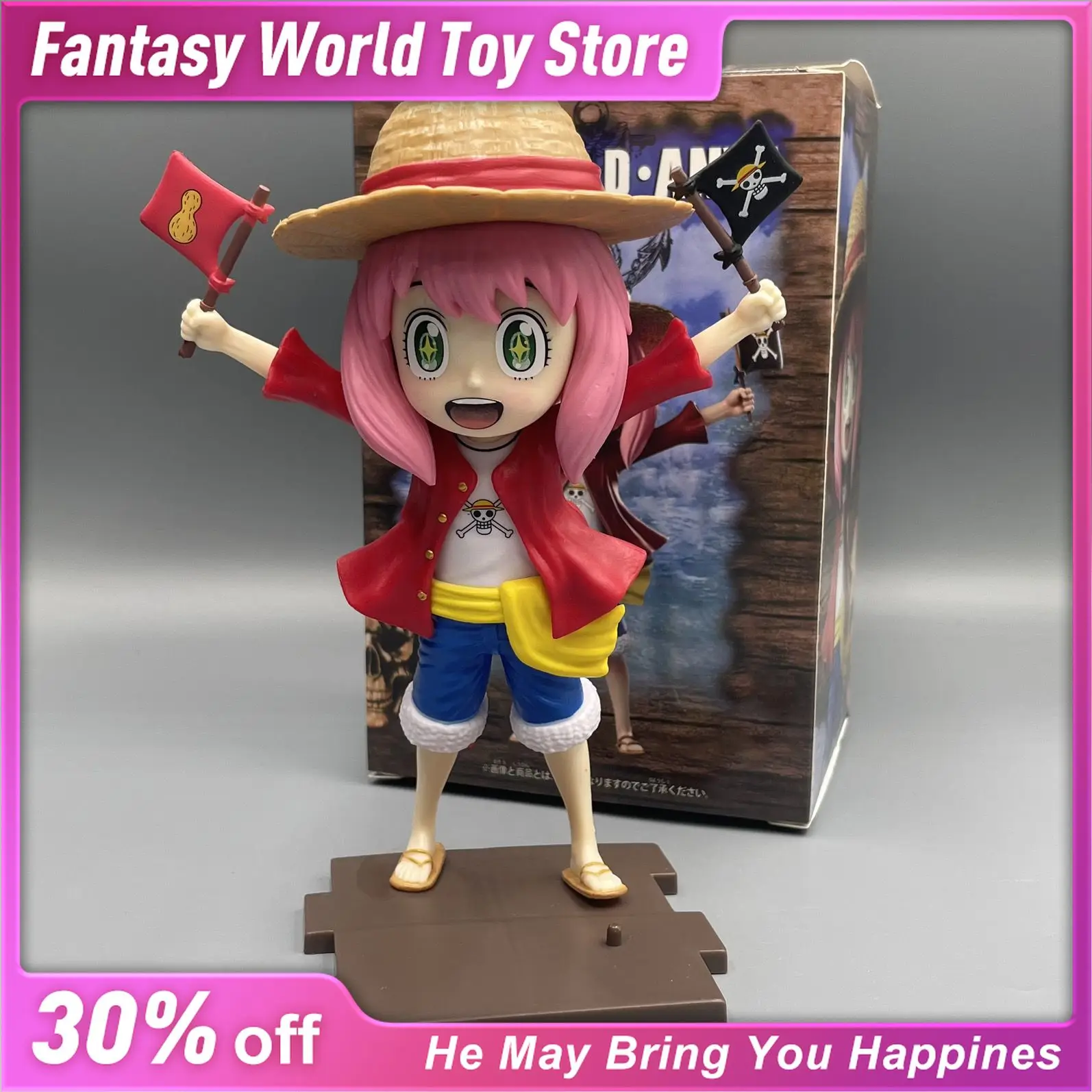 

18cm Anime SPY FAMILY Anya Forger COS Monkey D. Luffy Action Figure PVC Toy Desk Decor Statue Model for Kids Birthday Gifts Toys