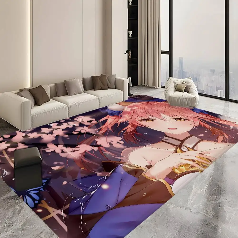 T-Tamamo1 no Mae Door Mat Nordic Style Home Doormat Bathroom-Toilet Mats Bedroom Bedside Mats