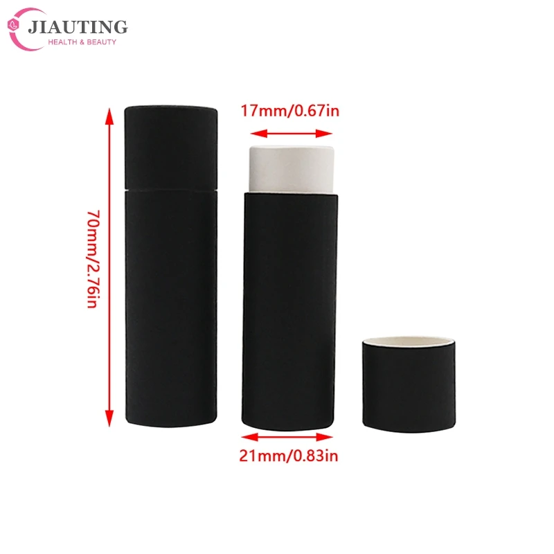5Pcs/lot Kraft Paper Push Up Lipstick Tubes Biodegradable Cardboard Cosmetic Cylindrical Packaging Lip Balm Deodorant Container view 6