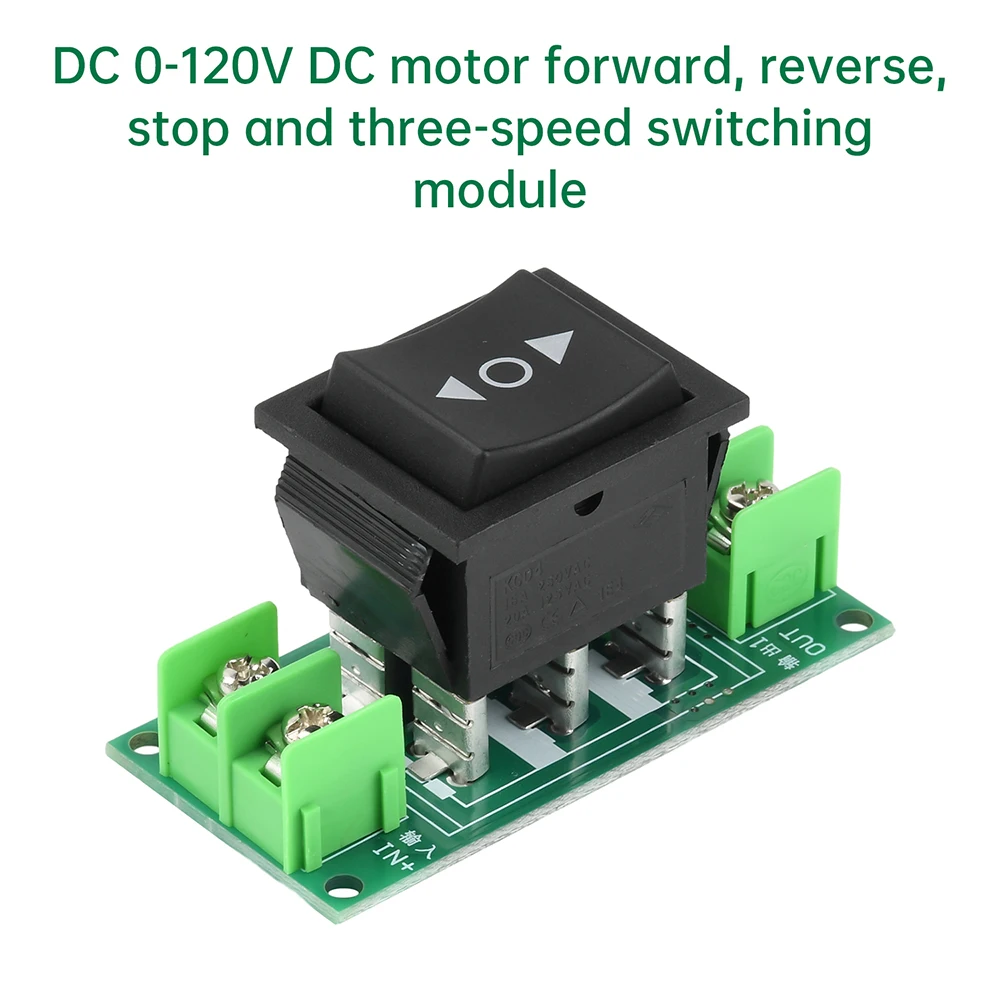 3-Position Motor Switch Module 0-120V DC Motor Controller 0-20A Motor Forward/Reverse/Stop Switch for Industrial/DIY Wholesale