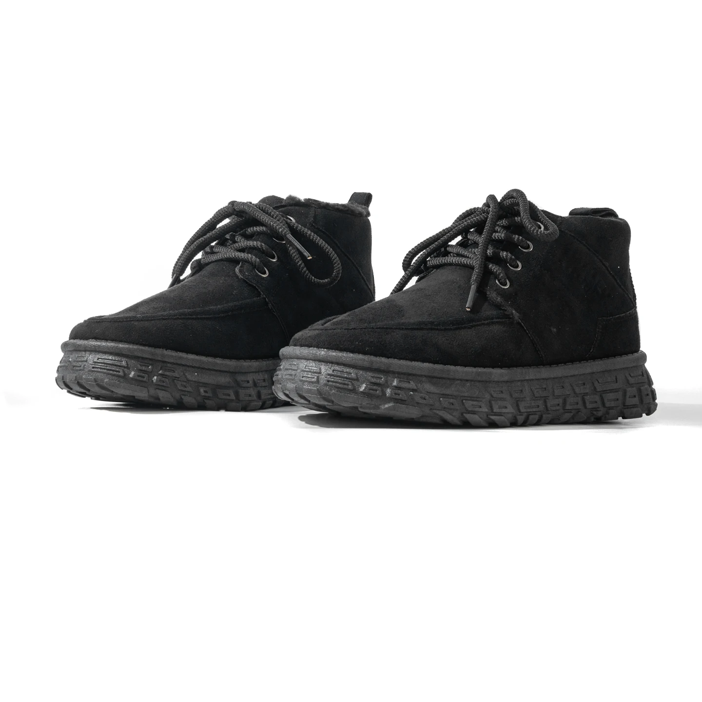 Men's Winter Snow Boots Thickened Fleece Lined Fur Integrated Anti-slip Cold Resistant Casual Cotton Shoes High Help round Toe
